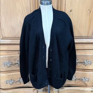 Acne Black Button-Up Cardigan